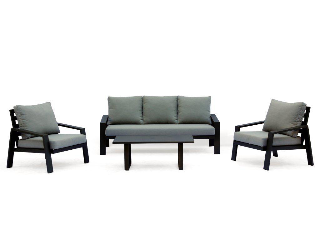 Marquee 4 piece steel lounge deals setting