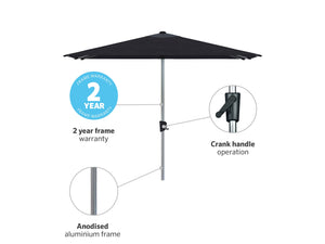 Coolaroo Bronte 2x3m Rectangle Market Umbrella