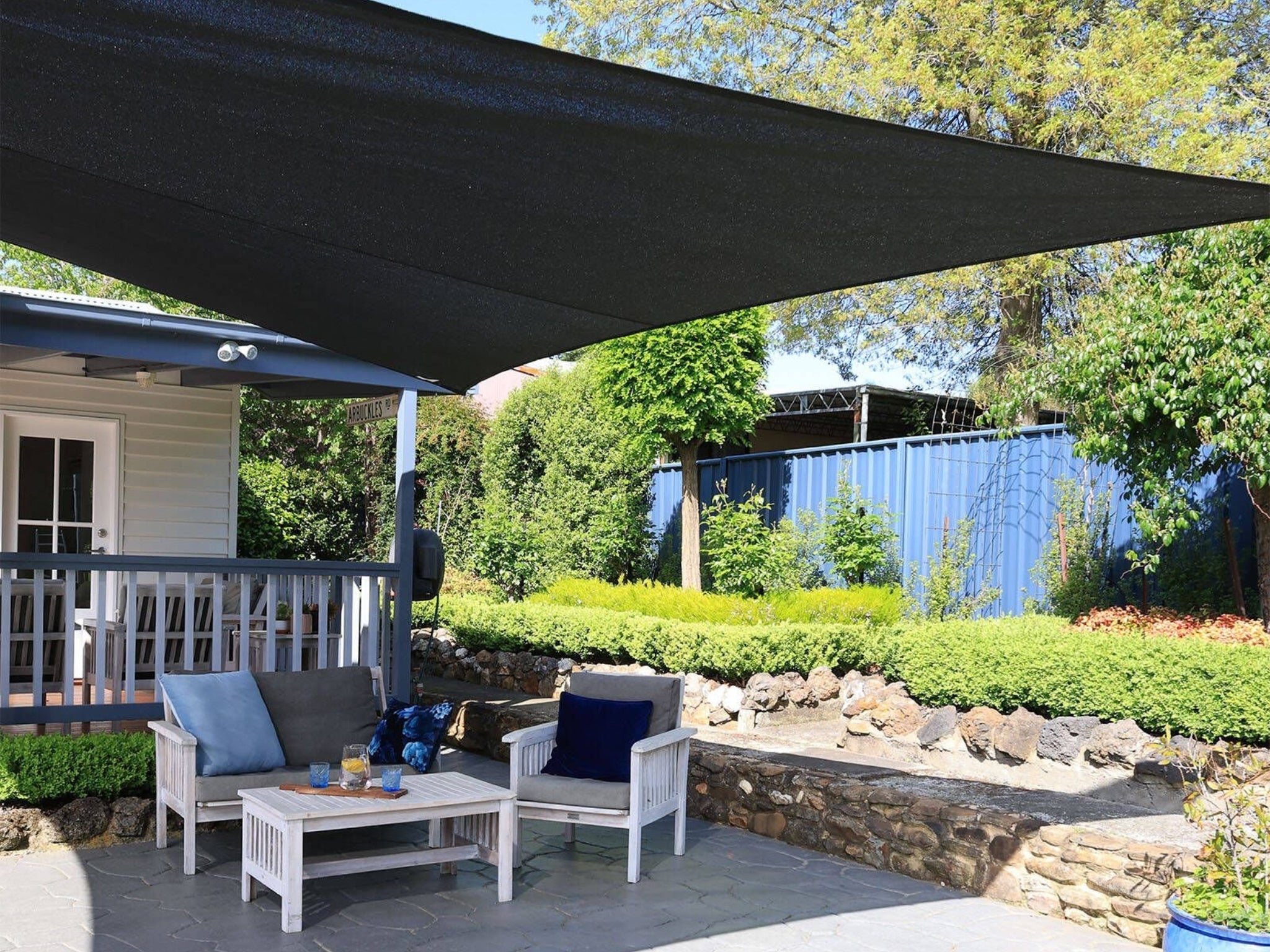 Coolaroo Commercial Grade 5.4m Square Shade Sail — Graphite