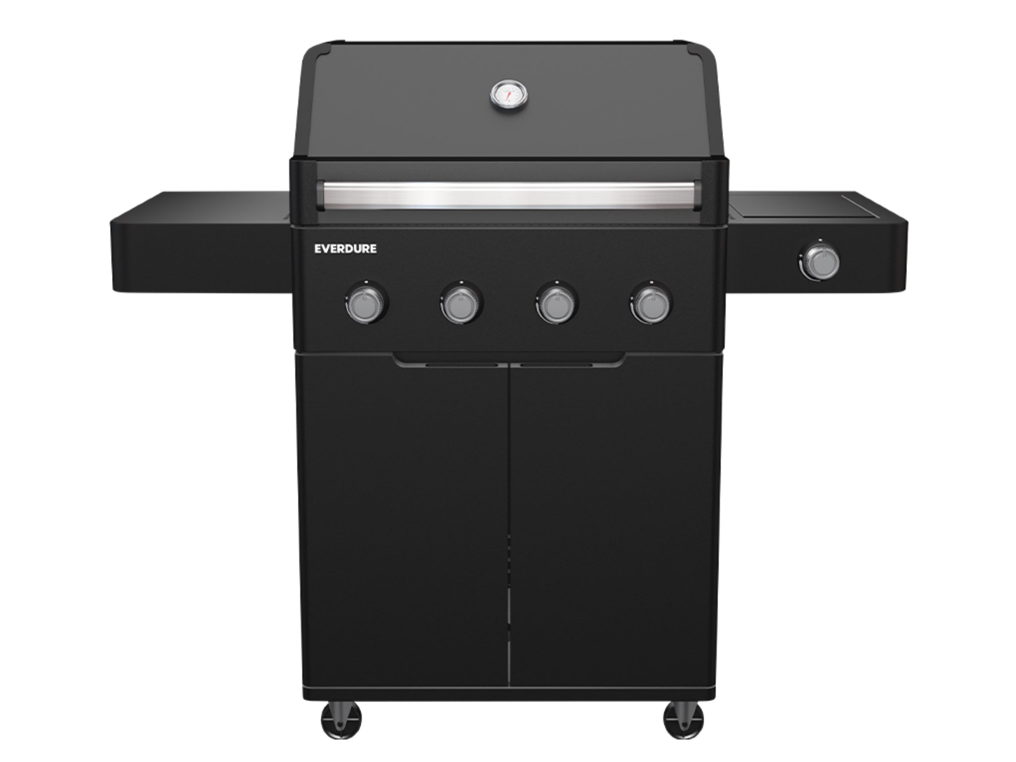 Everdure Hayman 4-Burner Gas BBQ with Trolley — Black