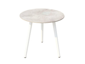 FurnitureOkay Bayview Ceramic Outdoor Side Table — White