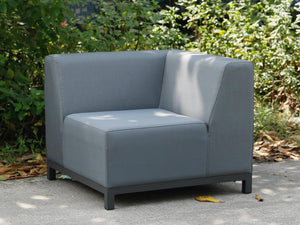 FurnitureOkay Brighton Aluminium Outdoor Lounge Corner Seat