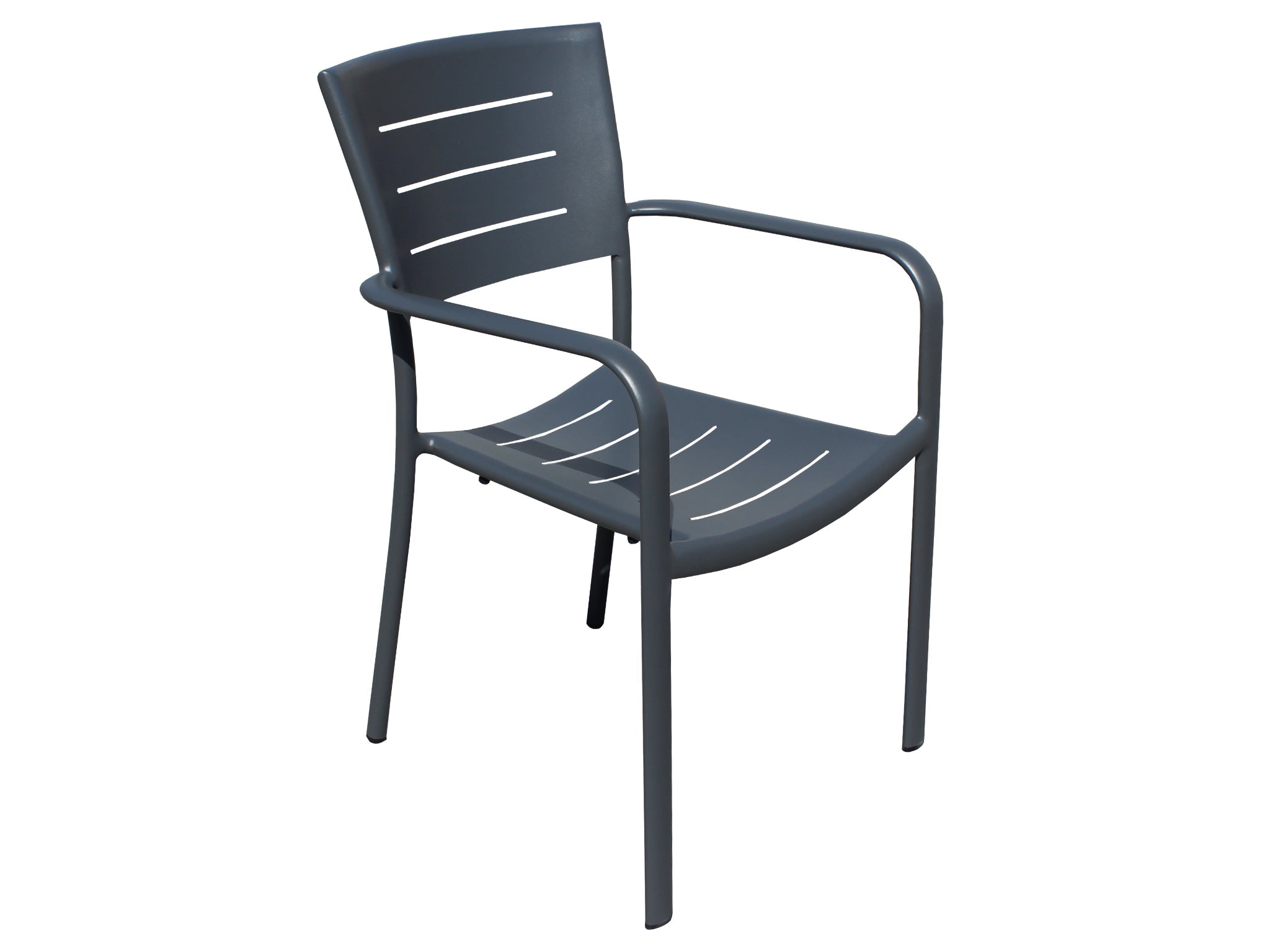 FurnitureOkay Cove Aluminium Outdoor Dining Chair — Charcoal