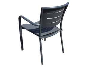 FurnitureOkay Cove Aluminium Outdoor Dining Chair — Charcoal