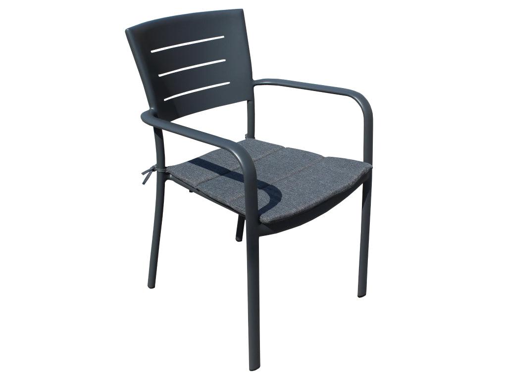 FurnitureOkay Cove Aluminium Outdoor Dining Chair — Charcoal