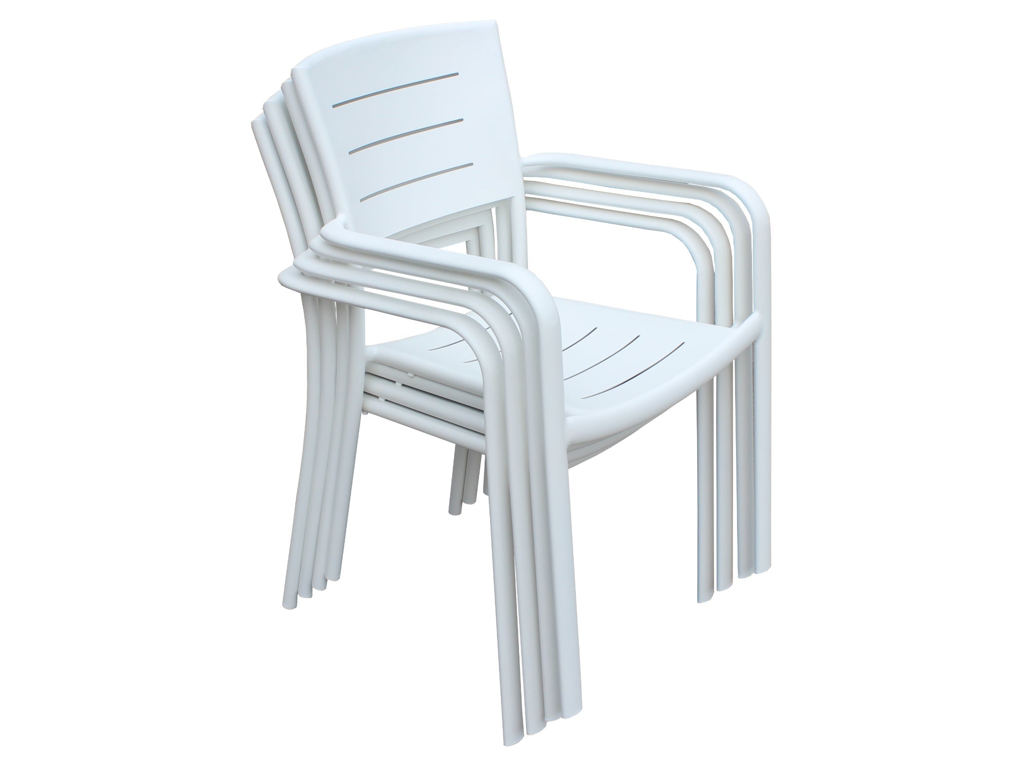 FurnitureOkay Cove Aluminium Outdoor Dining Chair — White