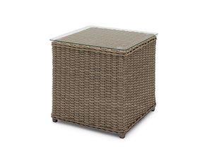 FurnitureOkay Dubai Wicker Outdoor Side Table — Brown