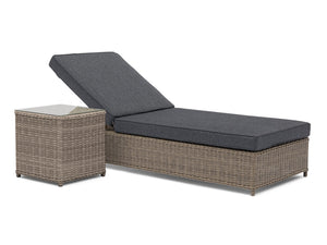 FurnitureOkay Dubai Wicker Sunlounger — Brown