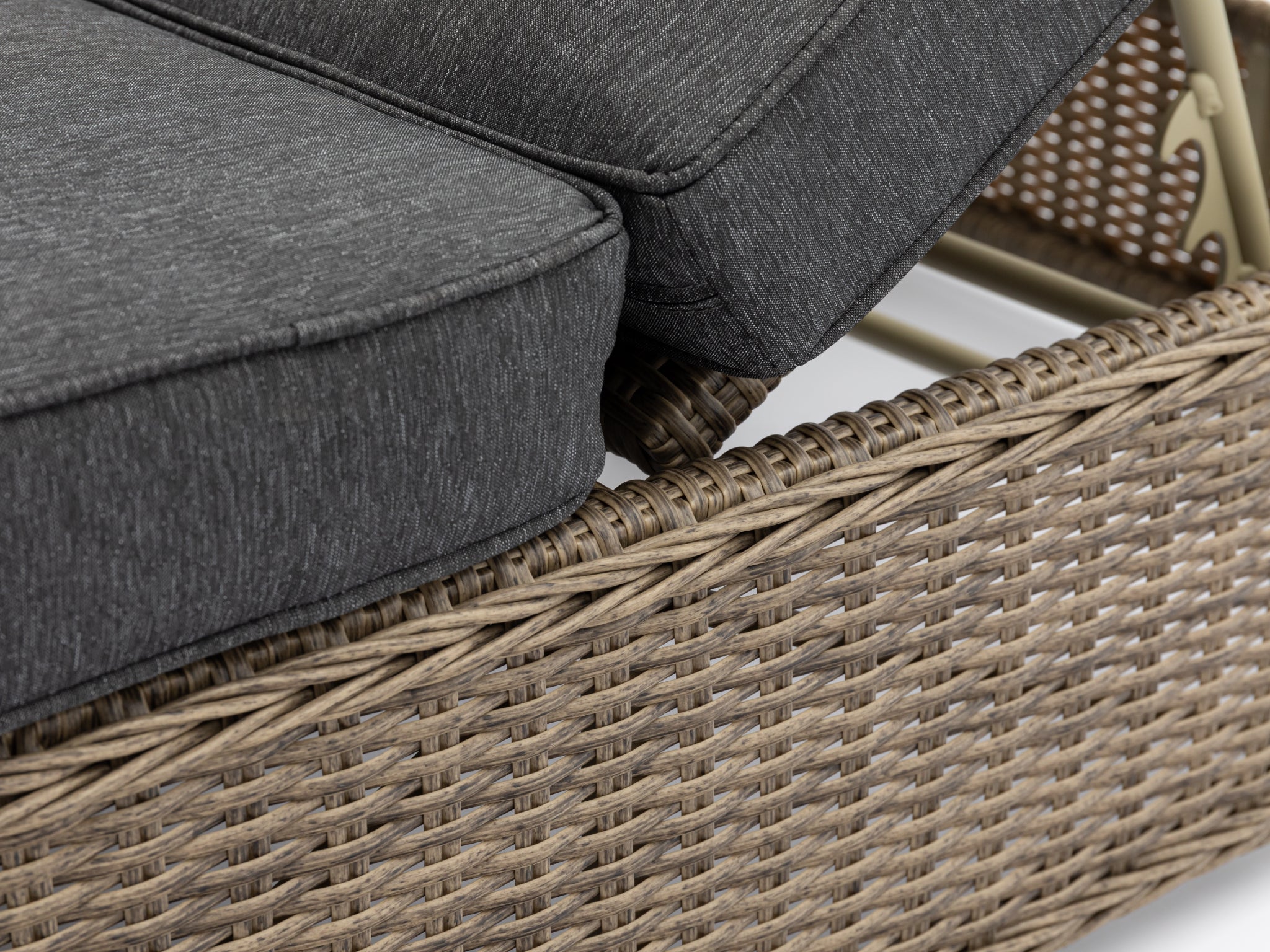 FurnitureOkay Dubai Wicker Sunlounger — Brown