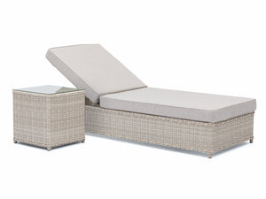 FurnitureOkay Dubai Wicker Sunlounger — White Shell