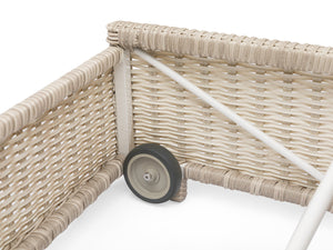 FurnitureOkay Dubai Wicker Sunlounger — White Shell