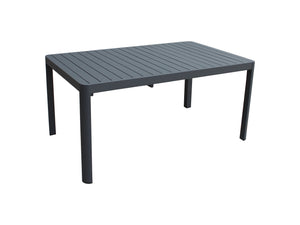 FurnitureOkay Eden Aluminium Outdoor Extendable Dining Table (160/240x100cm) — Charcoal