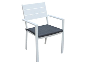 FurnitureOkay Eden Aluminium Outdoor Dining Chair — White