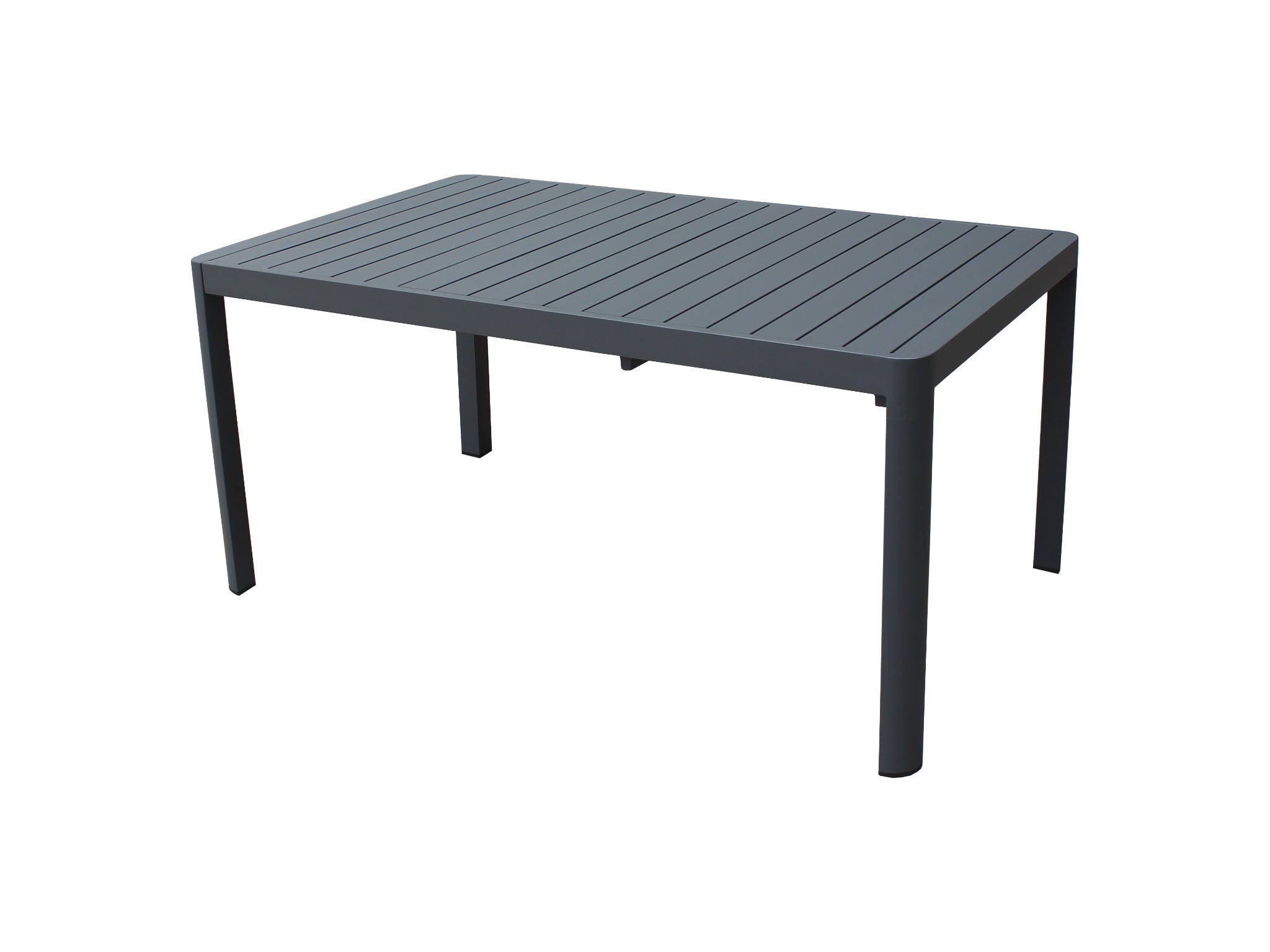 FurnitureOkay Eden Aluminium Outdoor Extendable Dining Table (160/240x100cm) — Charcoal