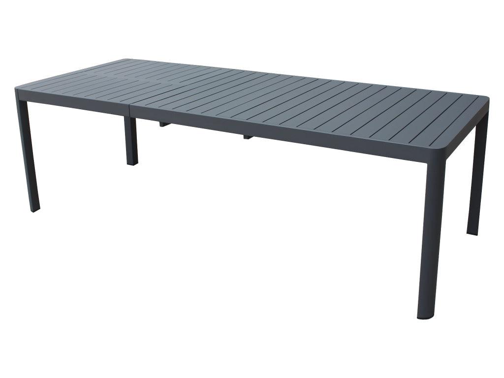 FurnitureOkay Eden Aluminium Outdoor Extendable Dining Table (160/240x100cm) — Charcoal