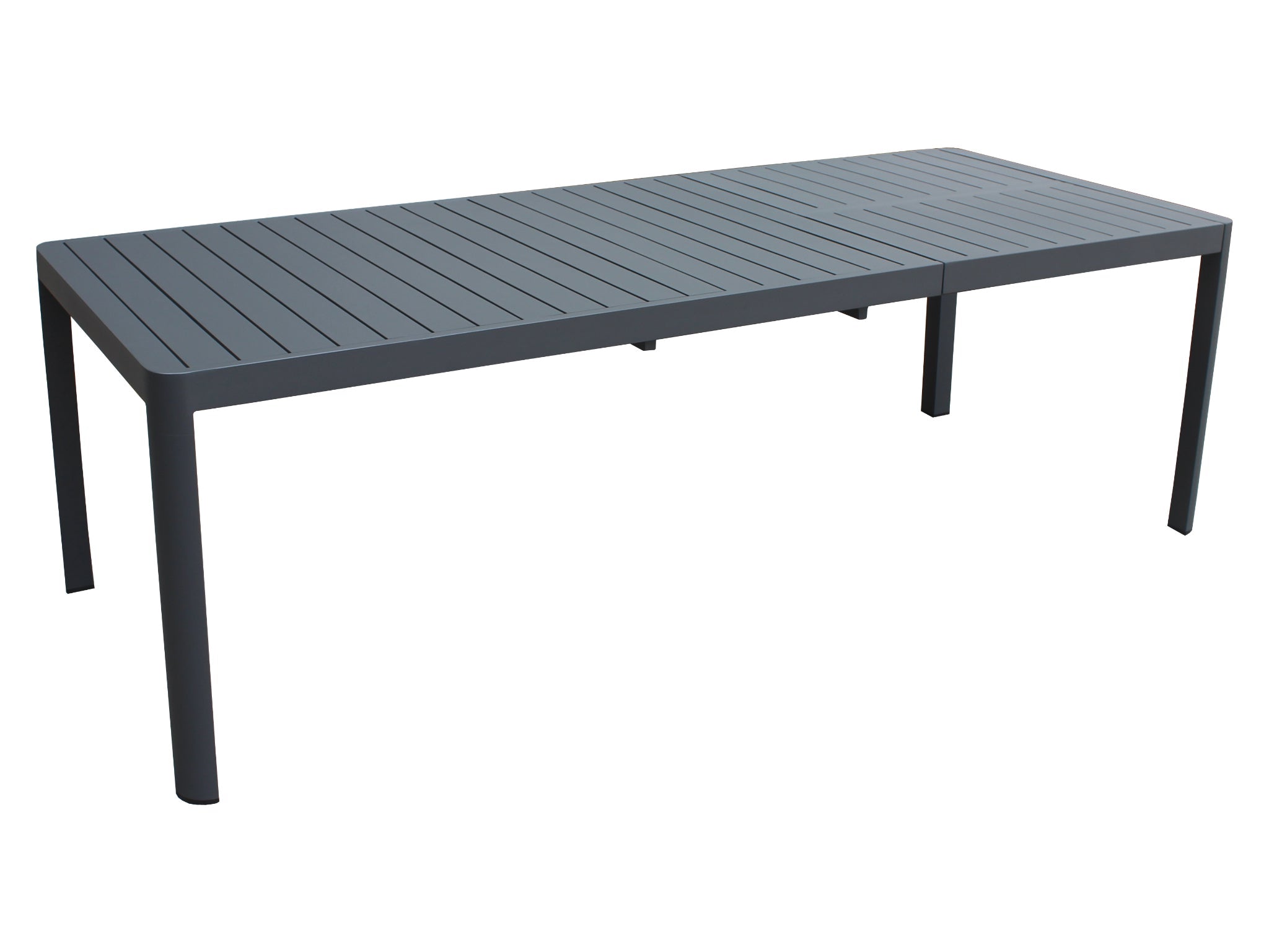 FurnitureOkay Eden Aluminium Outdoor Extendable Dining Table (160/240x100cm) — Charcoal