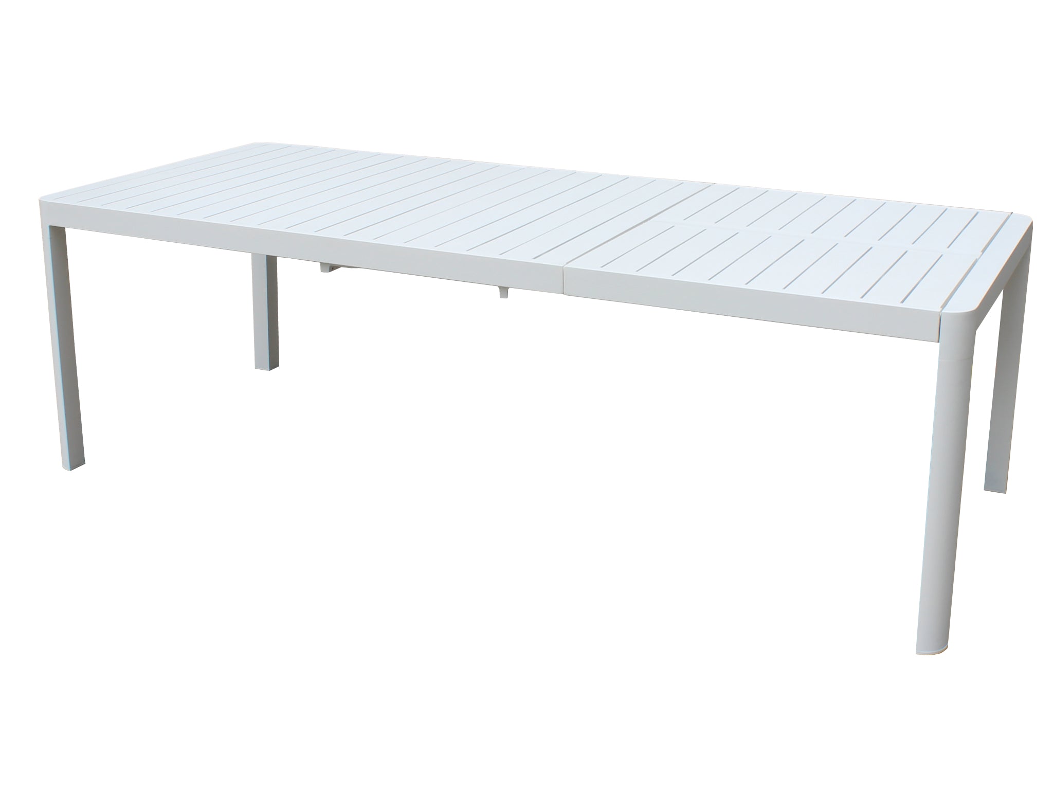 FurnitureOkay Eden Aluminium Outdoor Extendable Dining Table (160/240x100cm) — White