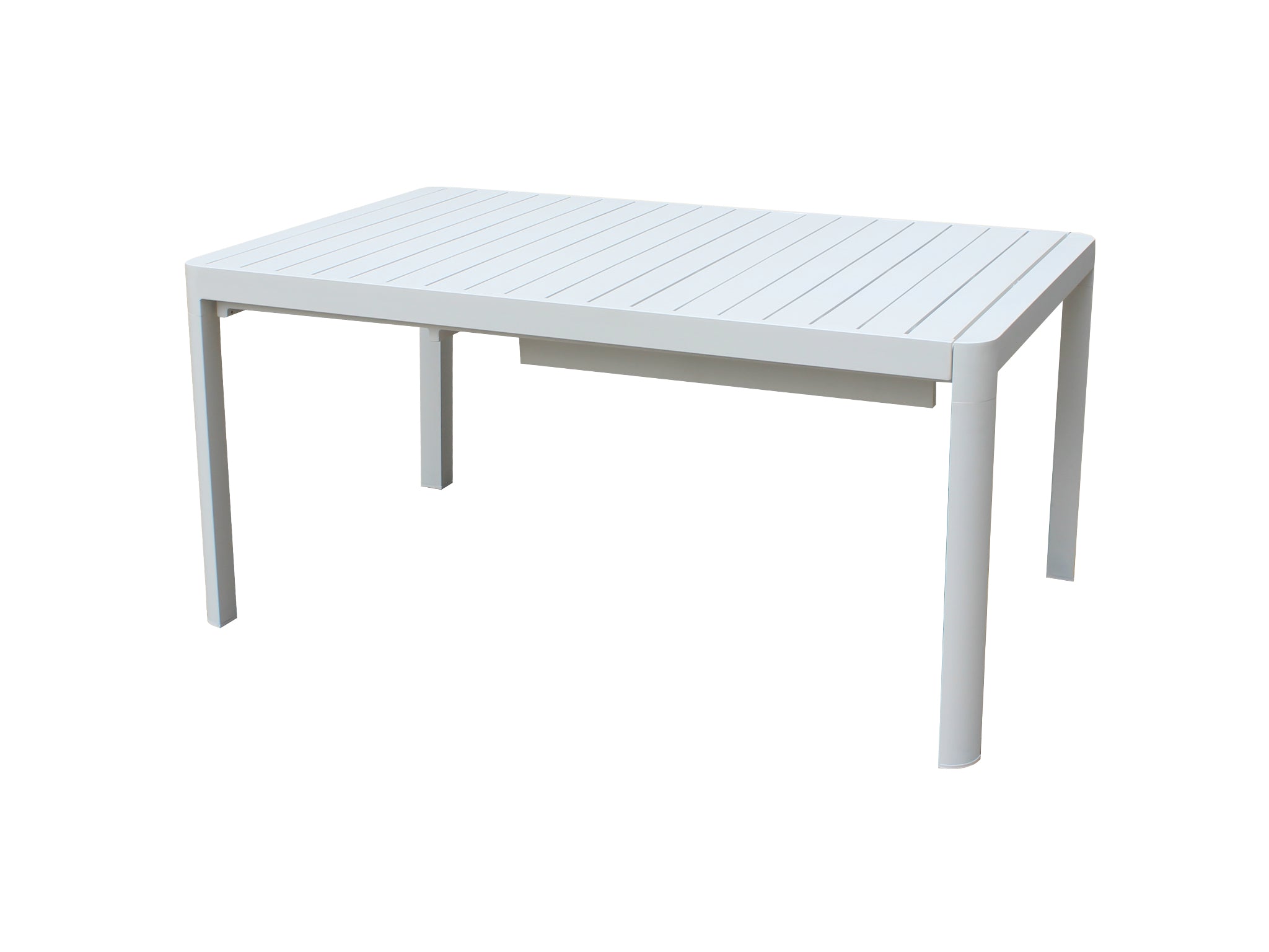 FurnitureOkay Eden Aluminium Outdoor Extendable Dining Table (160/240x100cm) — White