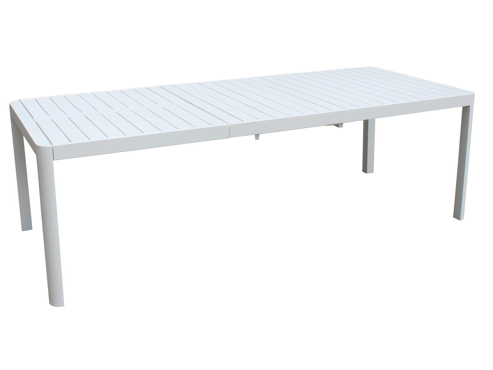 FurnitureOkay Eden Aluminium Outdoor Extendable Dining Table (160/240x100cm) — White