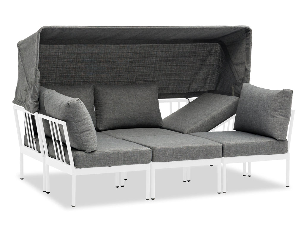 FurnitureOkay Florence Aluminium Outdoor Multi-Function Daybed — White