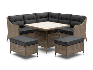 FurnitureOkay Liverpool 5-Piece Wicker Outdoor Modular Lounge Setting