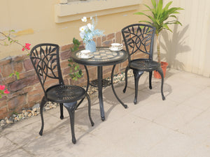 FurnitureOkay Macedon-Athens 3-Piece Cast Aluminium Outdoor Dining Setting