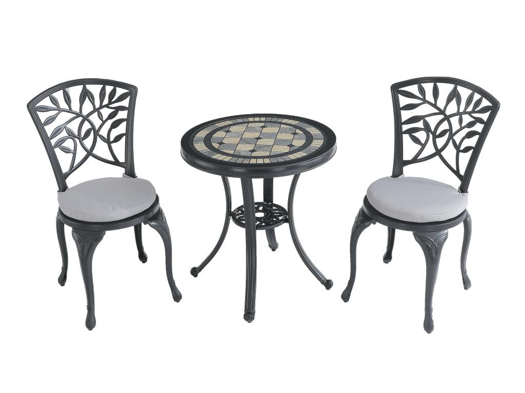 FurnitureOkay Macedon-Athens 3-Piece Cast Aluminium Outdoor Dining Setting