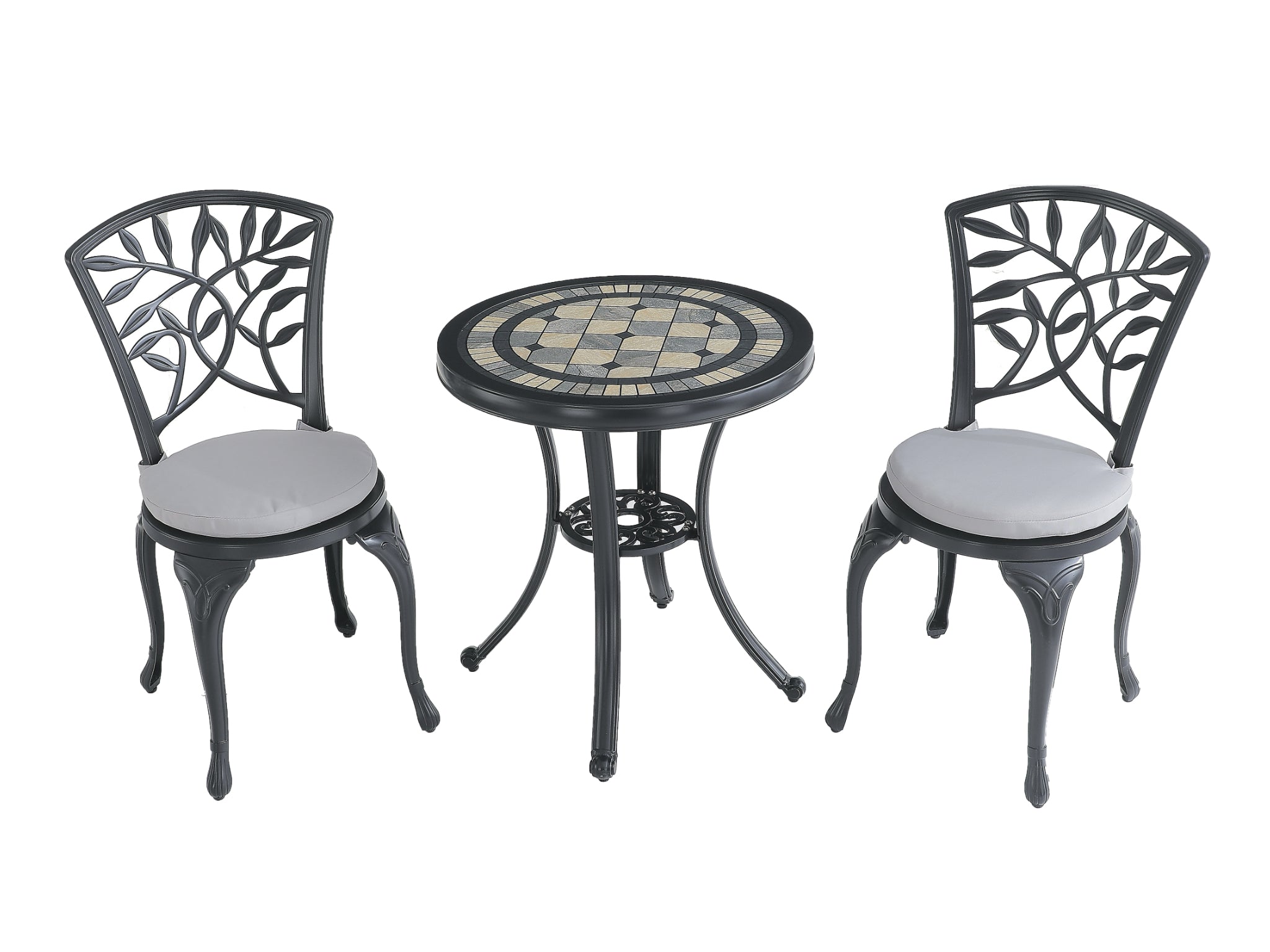 FurnitureOkay Macedon-Athens 3-Piece Cast Aluminium Outdoor Dining Setting