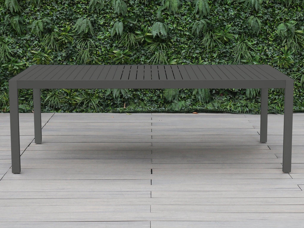 FurnitureOkay Manly Aluminium Outdoor Dining Table — Charcoal