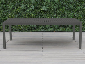 FurnitureOkay Manly Aluminium Outdoor Dining Table — Charcoal