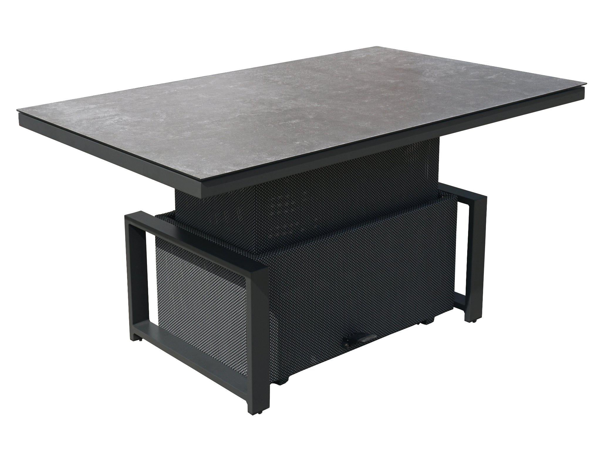 FurnitureOkay Manly Aluminium Outdoor Height Adjustable Table — Charcoal