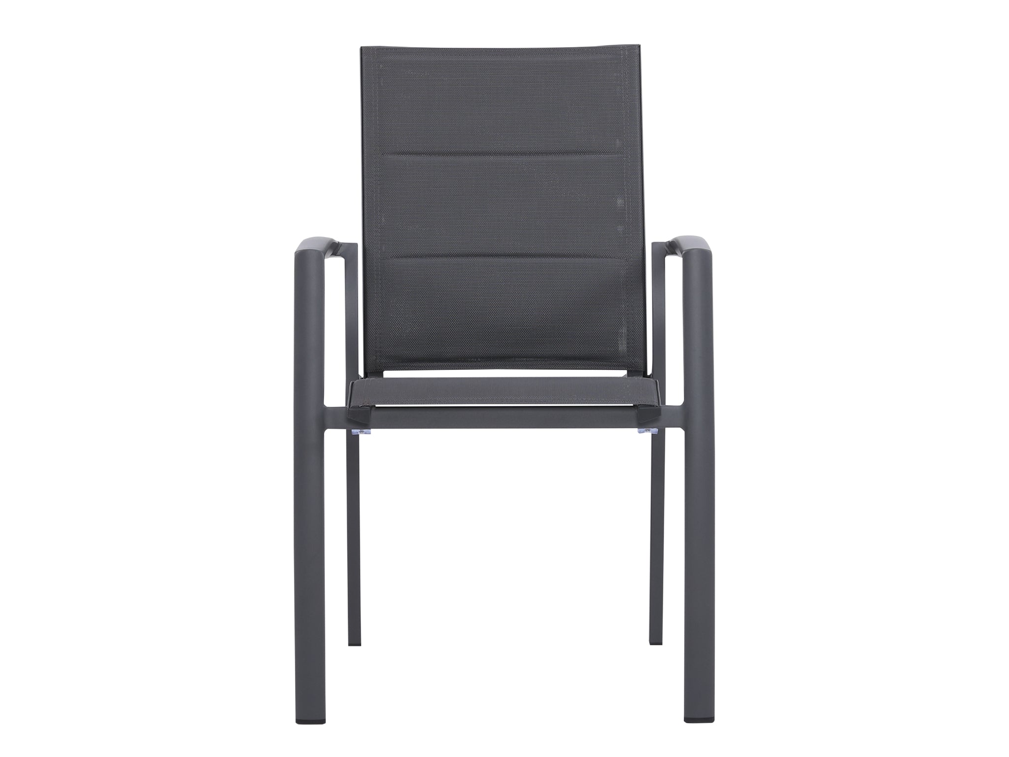 FurnitureOkay Marina Aluminium Outdoor Dining Chair — Charcoal