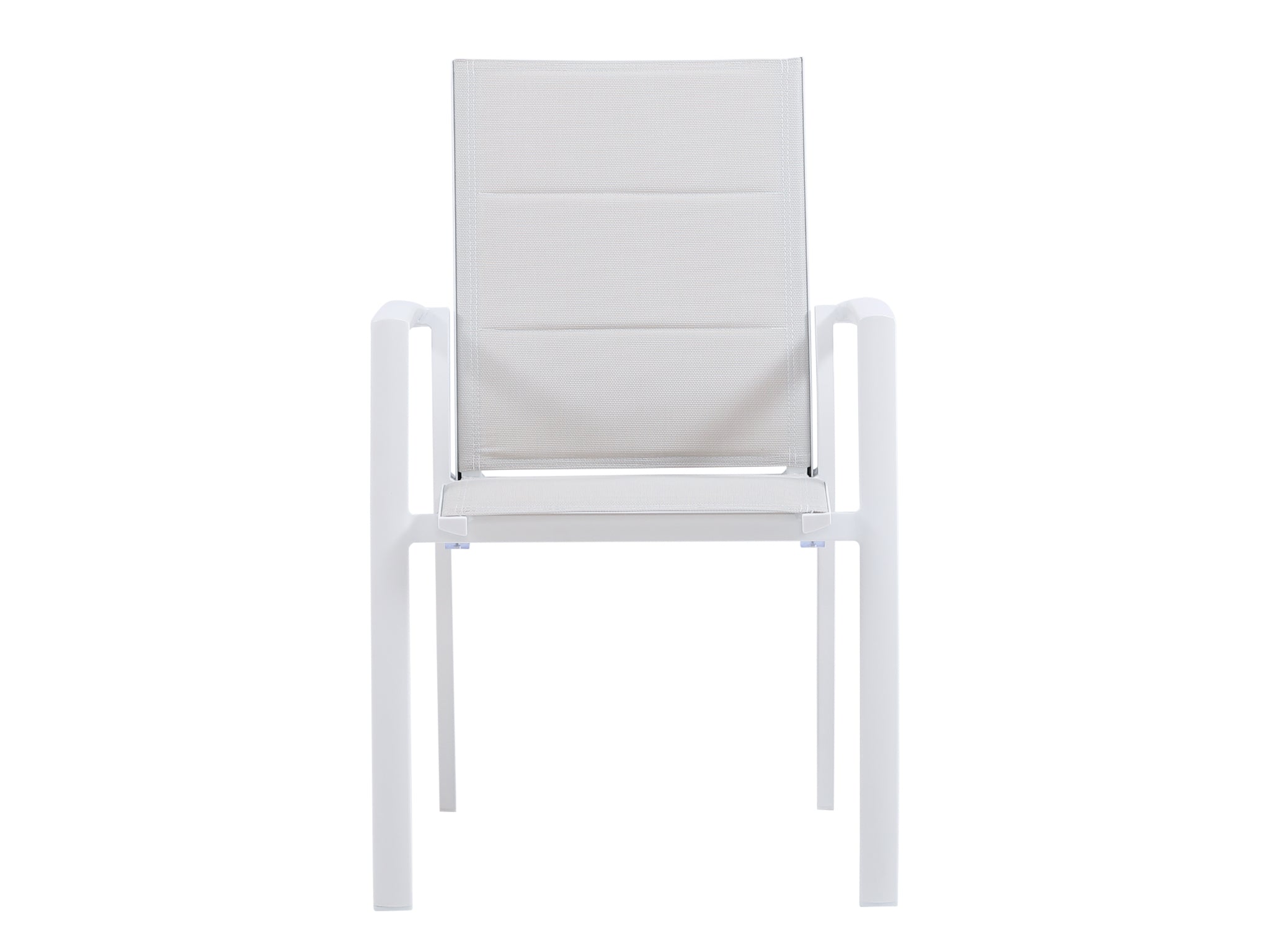 FurnitureOkay Marina Aluminium Outdoor Dining Chair — White