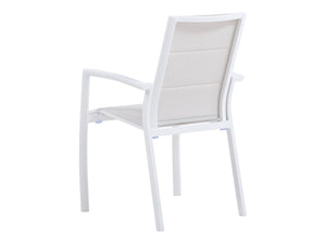 FurnitureOkay Marina Aluminium Outdoor Dining Chair — White