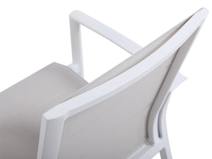 FurnitureOkay Marina Aluminium Outdoor Dining Chair — White