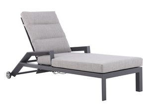 FurnitureOkay Mosman Aluminium Automatic Sunlounger — Charcoal