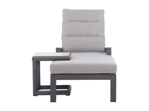 FurnitureOkay Mosman Aluminium Automatic Sunlounger — Charcoal