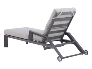 FurnitureOkay Mosman Aluminium Automatic Sunlounger — Charcoal