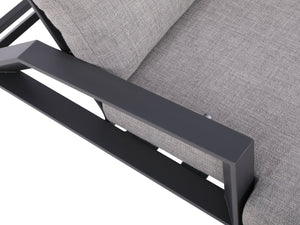 FurnitureOkay Mosman Aluminium Automatic Sunlounger — Charcoal