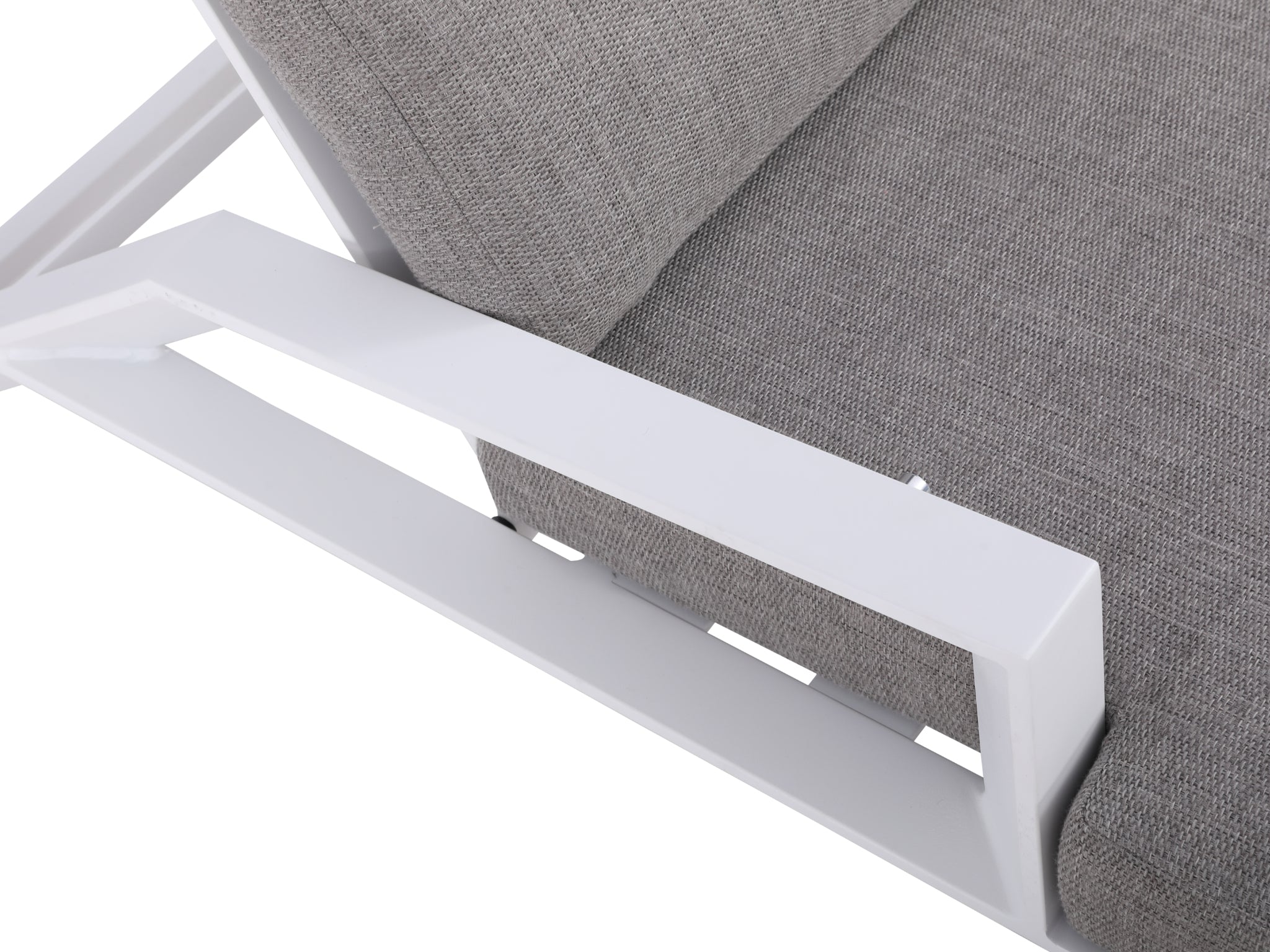 FurnitureOkay Mosman Aluminium Automatic Sunlounger — White