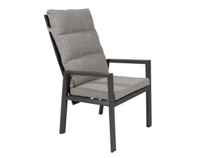 FurnitureOkay Mosman Aluminium Outdoor Dining Chair — Charcoal