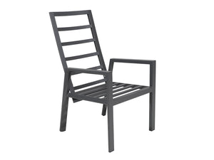 FurnitureOkay Mosman Aluminium Outdoor Dining Chair — Charcoal