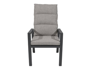 FurnitureOkay Mosman Aluminium Outdoor Dining Chair — Charcoal