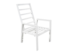 FurnitureOkay Mosman Aluminium Outdoor Dining Chair — White