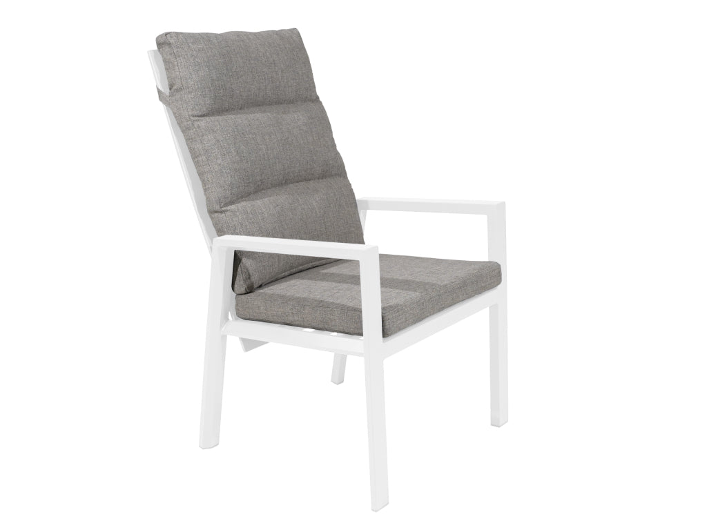 FurnitureOkay Mosman Aluminium Outdoor Dining Chair — White