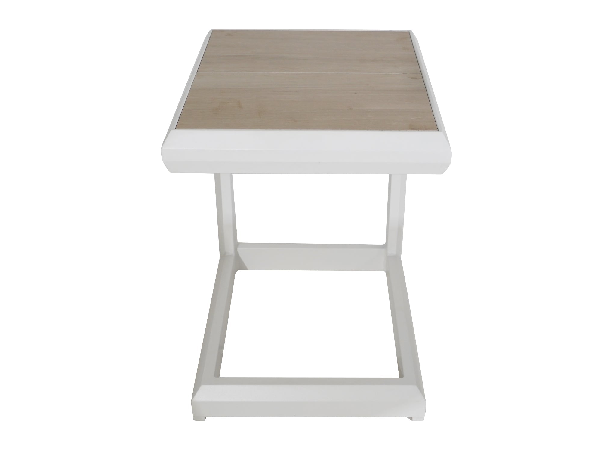 FurnitureOkay Mosman Aluminium Outdoor Side Table — White