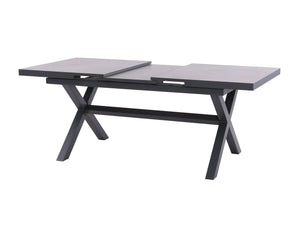 FurnitureOkay Mosman Ceramic Outdoor Extendable Dining Table (160/210x100cm) — Charcoal