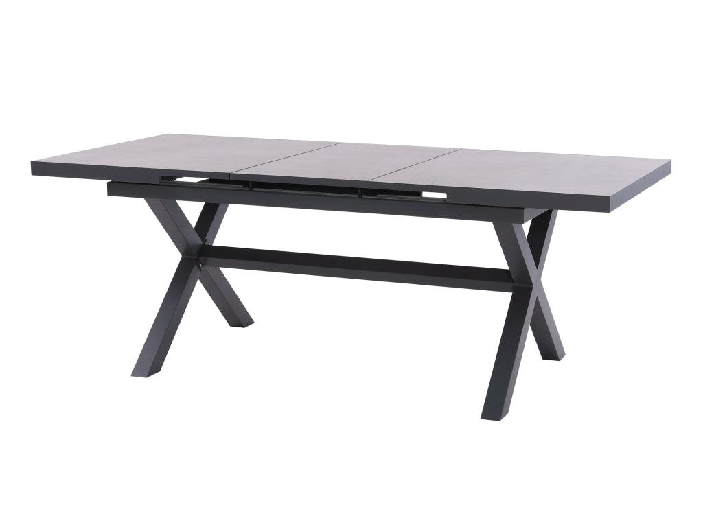 FurnitureOkay Mosman Ceramic Outdoor Extendable Dining Table (160/210x100cm) — Charcoal