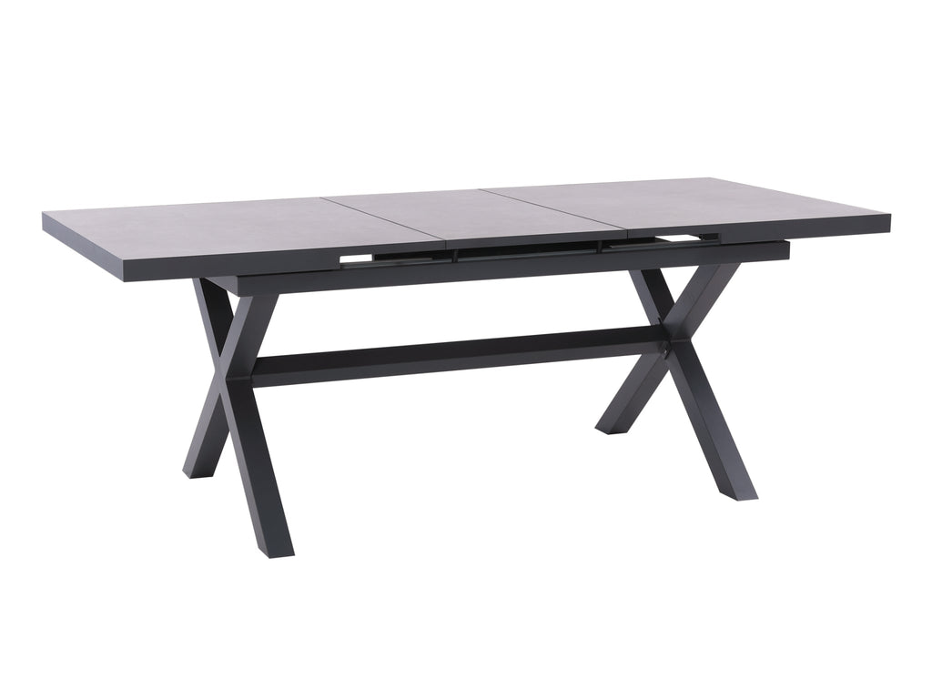 FurnitureOkay Mosman Ceramic Outdoor Extendable Dining Table (160/210x100cm) — Charcoal