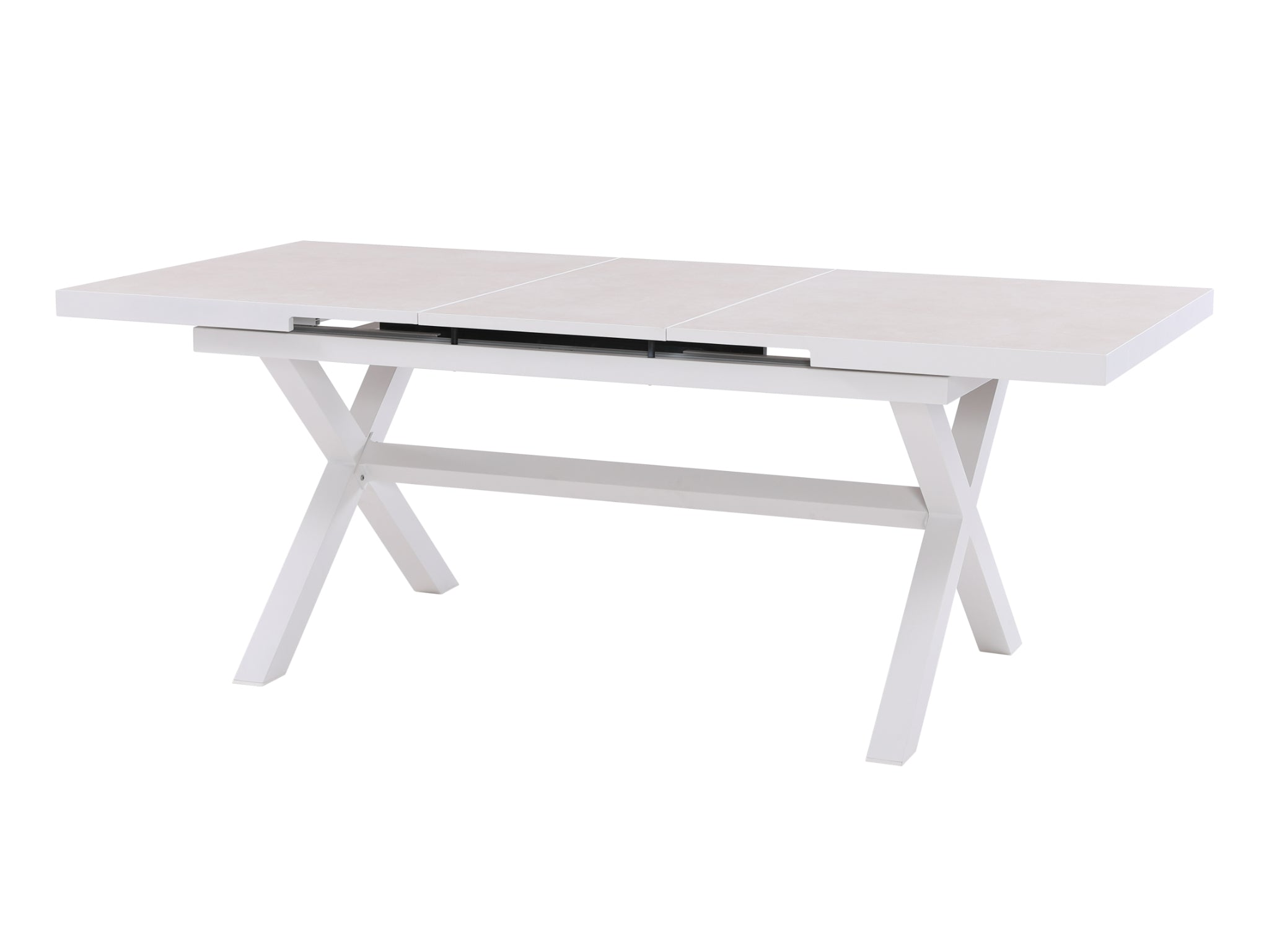 FurnitureOkay Mosman Ceramic Outdoor Extendable Dining Table (160/210x100cm) — White